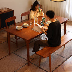 Elegant Natural Cherry Wood Table - Timeless Design & High-Quality Craftsmanship Hersa-1620