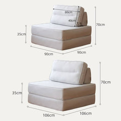 Elegant Beige and Light Blue Sofa - Premium Cotton and Linen Upholstery Hersa-1639