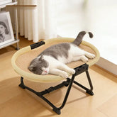 Harker Elevated Folding Pet Bed – Portable Minimalist Lounge Cot for Cats & Small Dogs