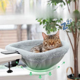Desk-Mounted Heavy-Duty Cat Hammock – Adjustable Clamp-On Desk Side Perch
