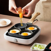 Roomert 4-Cup Non-Stick Brunch Pan for Eggs, Pancakes & Sliders