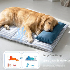 Glacier Blue Breathable Self-Cooling Pet Mat – Washable Summer Sleep Pad