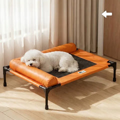 Aura Elevated Pet Daybed – Breathable Mesh Cushion & Anti-Moisture Lounge for Dogs & Cats
