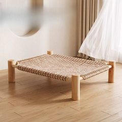 Elevated Wooden Cat Hammock Bed & Sisal Scratcher – Detachable All-Season Lounger
