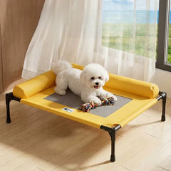 Aura Elevated Pet Daybed – Breathable Mesh Cushion & Anti-Moisture Lounge for Dogs & Cats