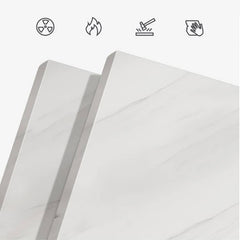 Elegant Pine & Sintered Stone Tea Table - Modern Multi-Layer Board Design faml-307