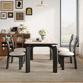 Chair Black/White Solid wood Faux Lambswool fby-6514-ch