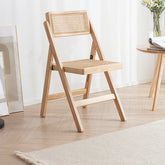 Elegant Natural Ash Wood and Rattan Chair for Modern Living Spaces fcf-1482