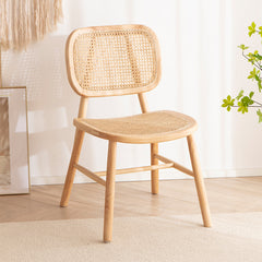 Natural Wood and Rattan Chair - Stylish and Durable Seating Solution fcf-1484