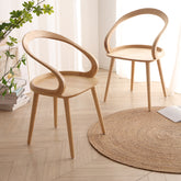 Elegant Natural Wood Chair in Classic Brown and Black Ash Finish fcf-1486