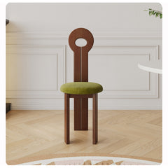 Rustic Natural Wood Chair with Cotton & Linen Cushion - Brown, Black, White Options fcf-1487