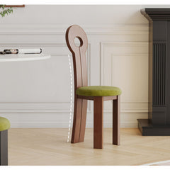 Rustic Natural Wood Chair with Cotton & Linen Cushion - Brown, Black, White Options fcf-1487