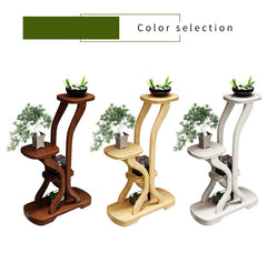 Stylish Natural Wood Storage Rack - Brown & White Rubber Wood Organizer fl-263