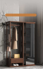 Elegant Multi-Color Wooden Coat Hanger - Natural, Brown, White, Black, Gray fl-265