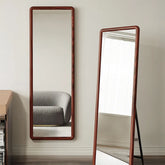 Mirror Brown Natural Brown red Pine Glass flld-6565