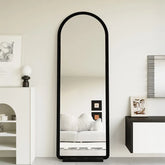 Mirror Black Brown Solid wood Glass Eco-friendly Board flld-6566