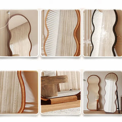 Mirror Brown Black Natural Solid wood Glass Eco-friendly Board flld-6567