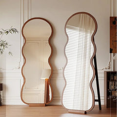 Mirror Brown Black Natural Solid wood Glass Eco-friendly Board flld-6567