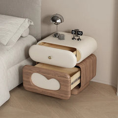 Nightstand Brown/Beige Khaki/Beige Pink/Beige Blue/Beige Green/Beige Orange/Beige Black/Beige Synthetic leather Pine flsjj-6305