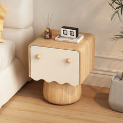 Nightstand Natural/Beige Brown/Beige Khaki/Beige Pink/Beige Green/Beige Black/Beige Beige Light green/Beige Synthetic leather Solid wood flsjj-6312
