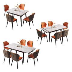 Sophisticated Glossy White Sintered Stone Table - Modern Elegance for Your Home fmbs-011