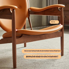 Stylish Shield-Shaped Chair in Ash Wood with Premium Faux & Genuine Leather – Modern Tribal Design for Elegant Interiors fme-3137