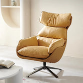 Stylish Faux Leather Down Lounge Chair – Modern Comfort with a Chic Design fme-3139