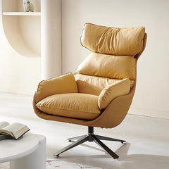 Stylish Faux Leather Down Lounge Chair – Modern Comfort with a Chic Design fme-3139