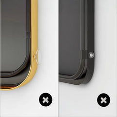 Mirror Golden Black Silver Glass Aluminum alloy fnls-6517