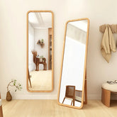 Mirror Natural Brown Glass Pine fnls-6518
