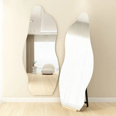 Mirror Silver Glass Solid wood fnls-6520