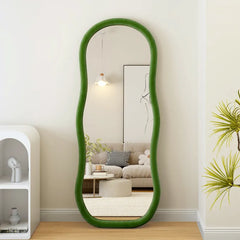 Mirror Beige Camel color Green Black Glass fnls-6521