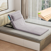 Stylish Grey-Green Bed with Durable Aluminum Alloy Frame and Cozy Cotton-Linen Upholstery foltm-1554