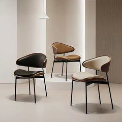 Chair Brown/Black Brown/Beige Synthetic leather Multi-layer board fsd-6368
