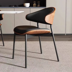 Chair Brown/Black Brown/Beige Synthetic leather Multi-layer board fsd-6368