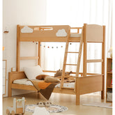 Luxurious Beech, Cedar, and Pine Wood Bed - Premium Quality and Elegant Design fslmz-1086