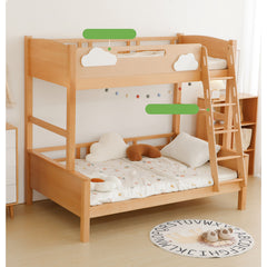 Luxurious Beech, Cedar, and Pine Wood Bed - Premium Quality and Elegant Design fslmz-1086