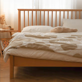 Elegant Bed Crafted from Premium Beech, Cedar, and Pine Wood fslmz-1090