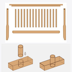 Elegant Bed Crafted from Premium Beech, Cedar, and Pine Wood fslmz-1090