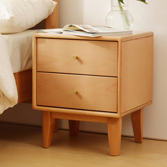Stylish Natural Beech & Rubber Wood Bedside Cupboard - Modern Design, Reliable Quality fslmz-1093