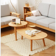 Exquisite Natural Beech Wood Tea Table for Elegant Living Spaces fslmz-1121