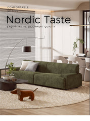 Stylish Scratch-Resistant Off White and Brown Sofa with Black Wood Particle Board Frame fsmy-396