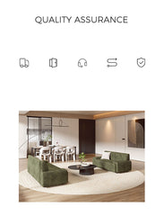 Stylish Scratch-Resistant Off White and Brown Sofa with Black Wood Particle Board Frame fsmy-396