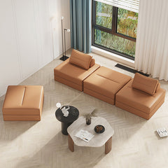 Cozy Khaki Gray Sofa - Cotton-Linen Blend, Perfect for Modern Living Rooms fsq-1421