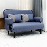 Stylish Leathaire Sofa in Blue, Orange, and Gray for Modern Living Rooms fsq-1422