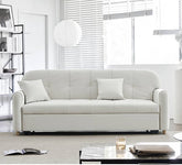 Elegant Beige-Green Khaki Pine Wood Suede Sofa - Luxurious Comfort for Your Living Space fwlp-940