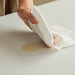 Elegant White Natural Wood Dining Table with Durable Sintered Stone Top & Sturdy Beech Wood Multi-Layer Board fxgmz-598