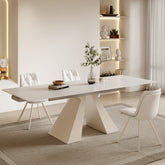 Stylish White Matte Table with Elegant Grey Glossy Marble Top – Perfect for Modern Homes fxj-680