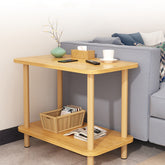 Sleek White Natural Wood Tea Table with Multi-Layer Board Design fxjc-510