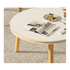 Yellow and Natural Solid Wood Tea Table – Perfect White Accents for Any Room fxjc-917
